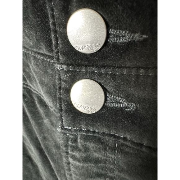 Express Black Velvet Pants Womens 8 Super High Rise Stretch Ankle Legging - Picture 5 of 13